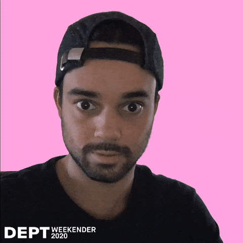 dept-weekener-2020-virtual-booth man used Photo booth online for company party