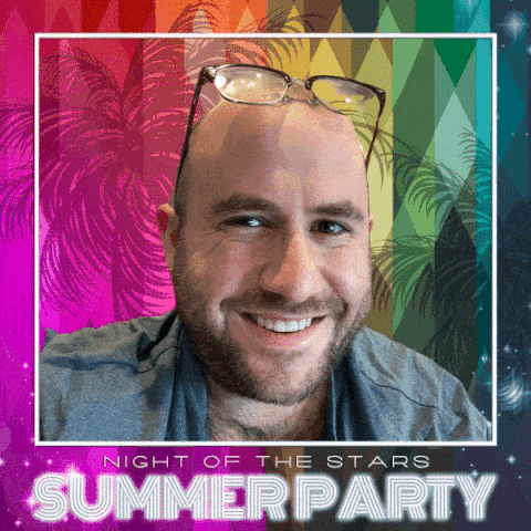 summer-party-virtual-booth-nyc gentleman tries virtual photo booth